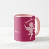 Valentijn Cupid aangepaste naam mokken (Voorkant rechts)