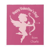 Valentijn Cupid aangepaste naam notitieblok (Voorkant)