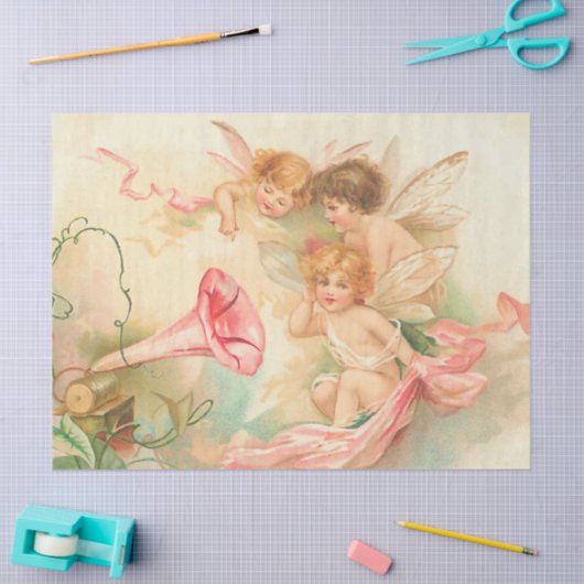  valentijn cupid angel 1 tissuepapier (Craft)