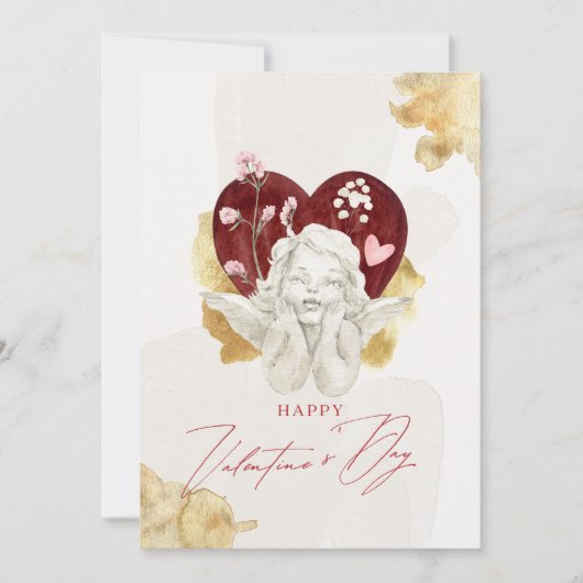  Valentijn Cupid Angel Feestdagenkaart (Voorkant)