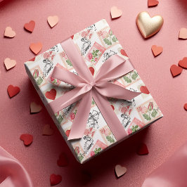 Valentijn Cupid en Stamps Cadeaupapier