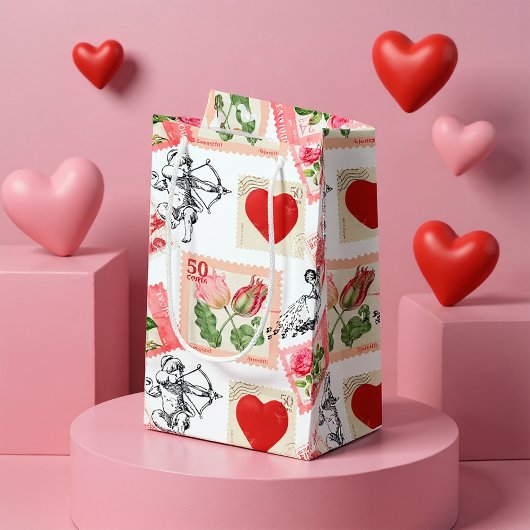 Valentijn Cupid en Stamps Klein Cadeauzakje