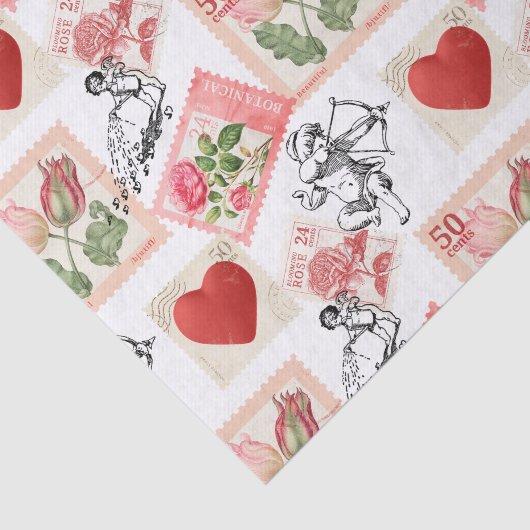  Valentijn Cupid en Stamps Tissuepapier (Detail)