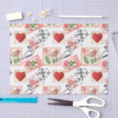  Valentijn Cupid en Stamps Tissuepapier (Craft)