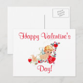 Valentijn Cupid Feestdagenkaart (Voorkant / Achterkant)