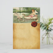 VALENTIJN CUPID, GEPULEERD DOOR SWANEN, RODE WAX S BRIEFPAPIER (Staand voorkant)