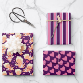 Valentijn Cupid Love Wrapping Paper Set van 3