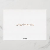 Valentijn Cupid met hart en Rozen Folie Feestdagenkaart (Achterkant)