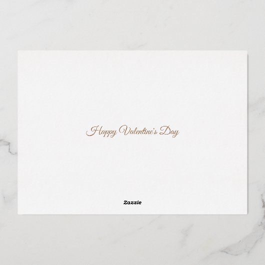  Valentijn Cupid met hart en Rozen Folie Feestdagenkaart (Achterkant)