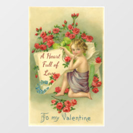 Valentijn Cupid Window Cling Raamsticker
