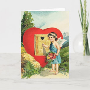  Valentijn Cupido bij Heart House Feestdagen Kaart
