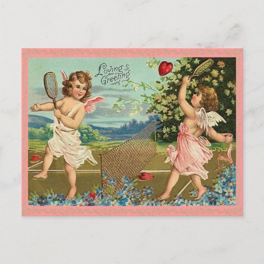 Valentijn Cupido Briefkaart (Voorkant)