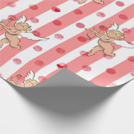 Valentijn cupido engel roze_groot cadeaupapier