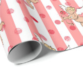 Valentijn cupido engel roze_medium cadeaupapier (Rol Hoek)