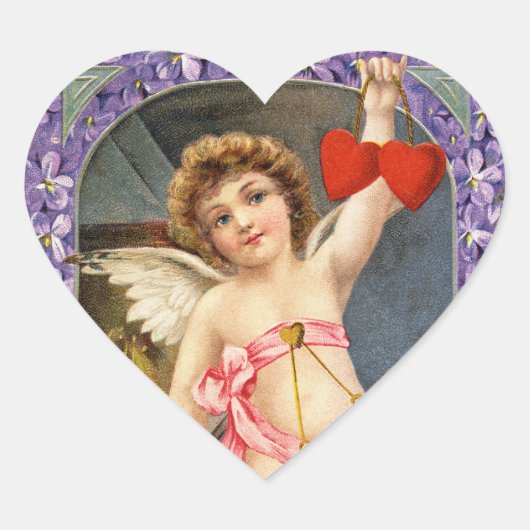  Valentijn Cupido Hart Stickers (Voorkant)
