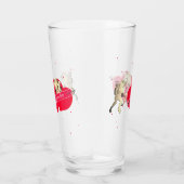 Valentijn Cupido & Hartjes  Glas (Rechts)