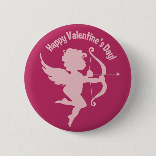 Valentijn Cupido knoppen Ronde Button 5,7 Cm (Voorkant)