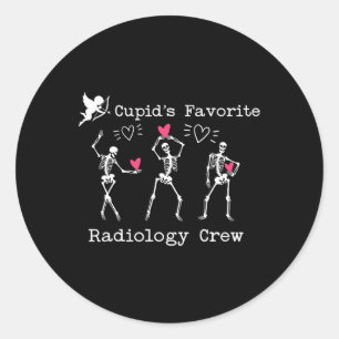 Valentijn Cupido's favoriete radiologie Crew Skele Ronde Sticker