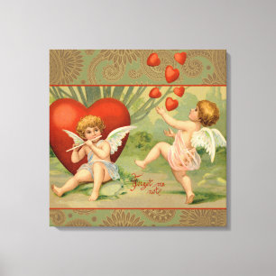 Valentijn Cupido's Liefde Antiek Oudheid Canvas Afdruk