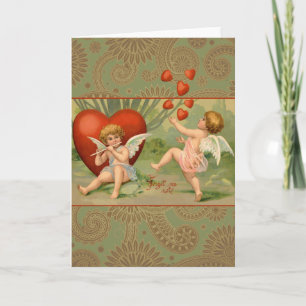 Valentijn Cupido's Liefde Antiek Oudheid Feestdagen Kaart