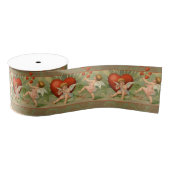 Valentijn Cupids Love Antiek Vintage Grosgrain Lint (Spoel)