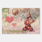 Valentijn Cupids Love Antiek Vintage Inpakpapier Vel (Voorkant 2)