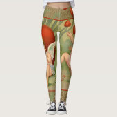 Valentijn Cupids Love Antiek Vintage Leggings (Voorkant)
