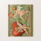 Valentijn Cupids Love Antiek Vintage Legpuzzel (Verticaal)