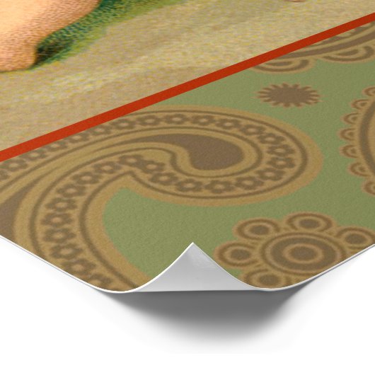 Valentijn Cupids Love Antiek Vintage Poster (Hoek)