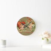 Valentijn Cupids Love Antiek Vintage Ronde Klok (Huis)