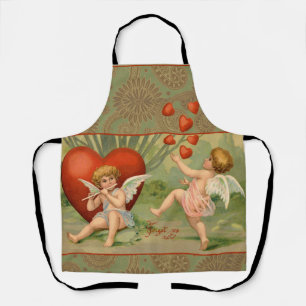 Valentijn Cupids Love Antiek Vintage Schort