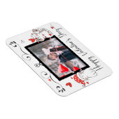 Valentijn Cute Cat Hearts Custom Photo Magneet (Rechterzijde)