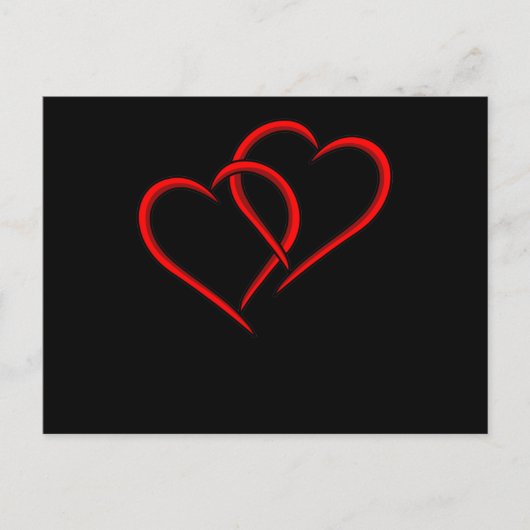 Valentijn Cute Romantic Valentijnsdag Coupl Aankondigingskaart (Voorkant)