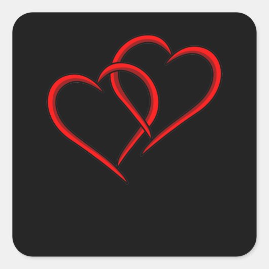 Valentijn Cute Romantic Valentijnsdag Coupl Vierkante Sticker (Voorkant)