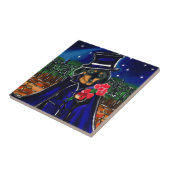 VALENTIJN DACHSHOND TEGELTJE (Zijkant)