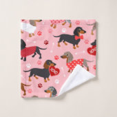 Valentijn Dachshund Bad Handdoek (Wasdoekje)
