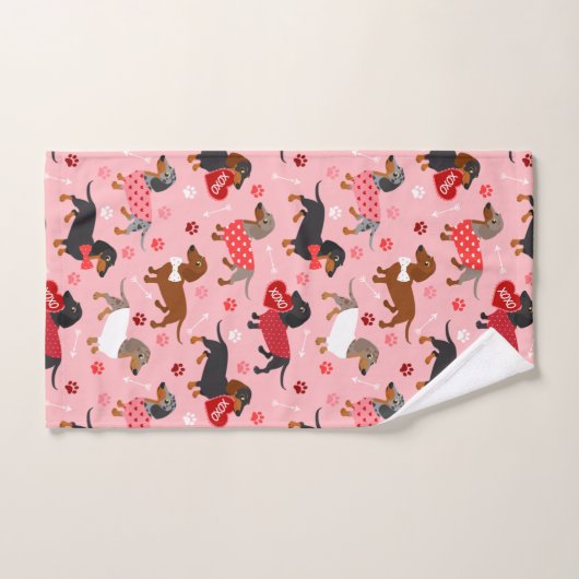 Valentijn Dachshund Bad Handdoek (Handdoek)