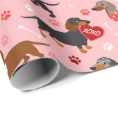 Valentijn Dachshund Cadeaupapier (Rol Hoek)