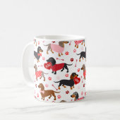 Valentijn Dachshund Coffee Mok (Voorkant links)