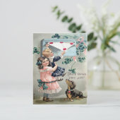 Valentijn Dachshund Feestdagenkaart (Staand voorkant)