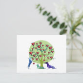 Valentijn Dachshund Hearts-Briefkaart Feestdagenkaart (Staand voorkant)