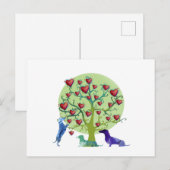 Valentijn Dachshund Hearts-Briefkaart Feestdagenkaart (Voorkant / Achterkant)