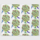 Valentijn Dachshund Hearts Glossy Wrapping Papier (Vlak)