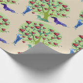 Valentijn Dachshund Hearts Matte Wrapping Paper Cadeaupapier (Hoek)