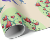 Valentijn Dachshund Hearts Matte Wrapping Paper Cadeaupapier (Rol Hoek)