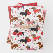 Valentijn Dachshund Inpakpapier Vel (In situ)