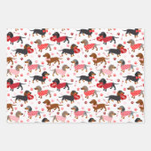 Valentijn Dachshund Inpakpapier Vel (Voorkant)