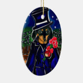 VALENTIJN DACHSHUND KERAMISCH ORNAMENT (Rechts)