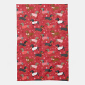 Valentijn Dachshund Kitchen Towel Theedoek (Verticaal)