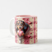 Valentijn Dachshund Mok (Voorkant links)